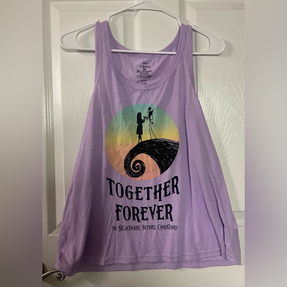 🔴 3/$12 Women’s Purple Nightmare Before Christmas Sleep Tank!‎ NWT! Size XL.